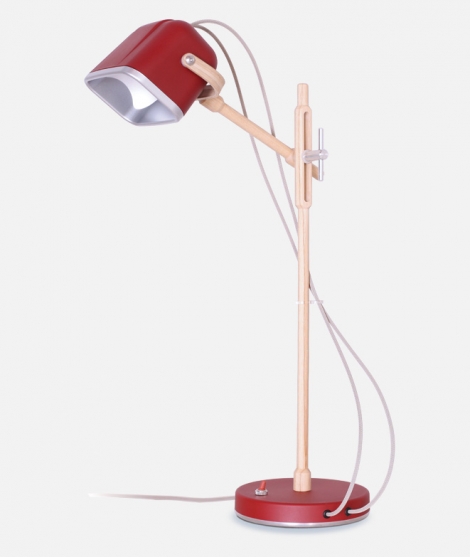 Red wooden Lamp MOB WOOD LIGHTING swabdesign