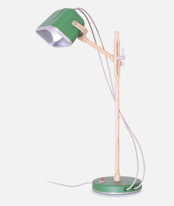 Lampe en bois MOB WOOD verte LUMINAIRES swabdesign Lampe en bois MOB WOOD verte LUMINAIRES swabdesign