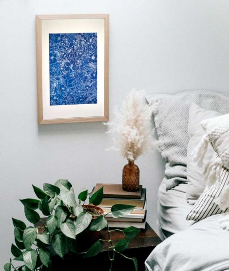 Affiche Cyanotype Fleurs d'hiver DECORATION MURALE 39,00 €