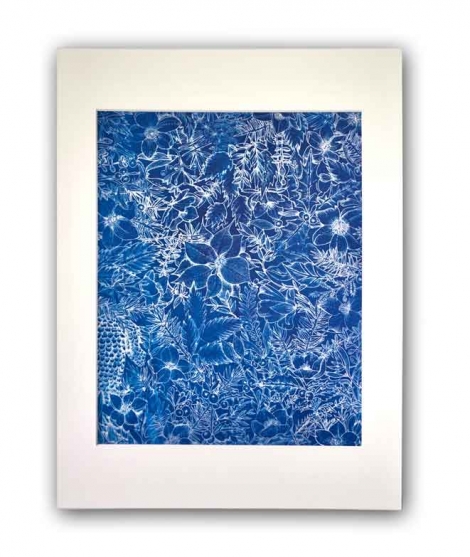 Print Winter flowers cyanotype WALL DECORATION 59,00 €
