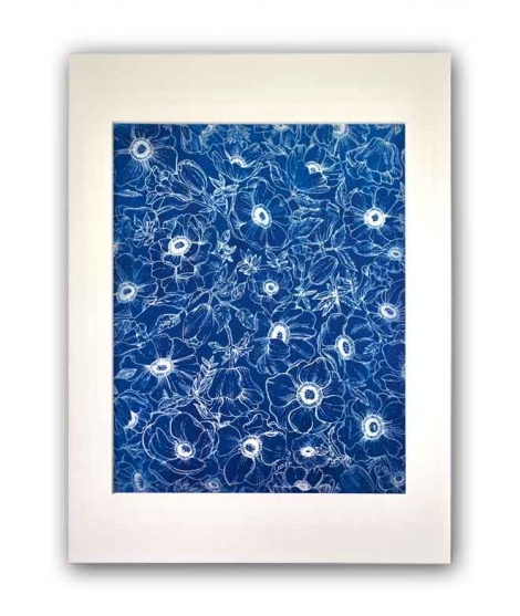 Print Anemone cyanotype WALL DECORATION 39,00 €