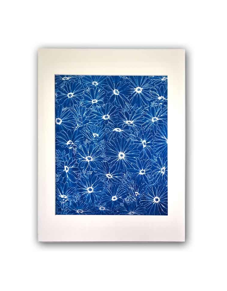 Print Daisies cyanotype WALL DECORATION 39,00 €