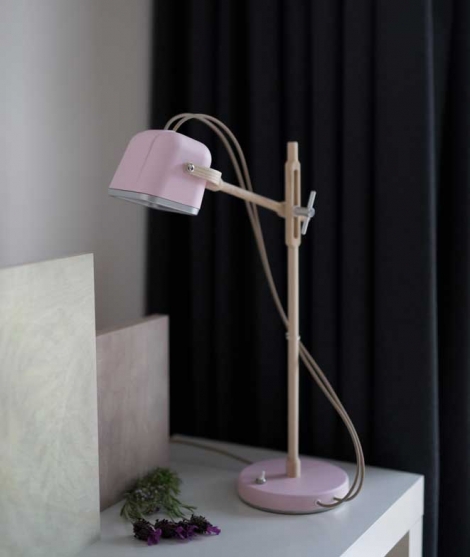 Pink wooden Lamp MOB PASTEL LIGHTING swabdesign